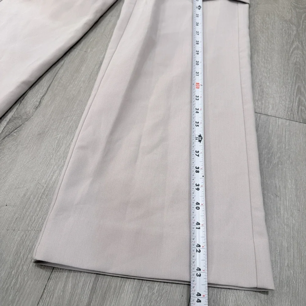 Abercrombie & Fitch Womens 27L Tailored Wide Leg Cargo Pants Beige Pleated